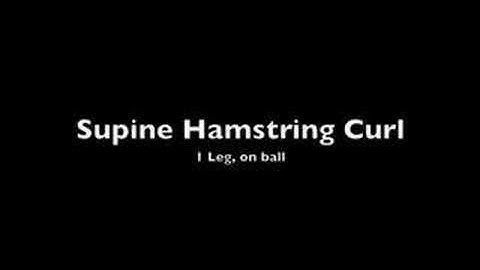 Supine Hamstring Curl, 1-leg