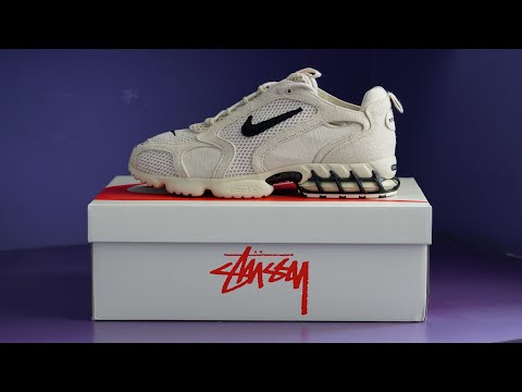 101213　Stussy × Nike Air Zoom STUSSY NIKE AIR ZOOM SPIRIDON CAGE 2 FOSSIL REVIEW + ON FEET