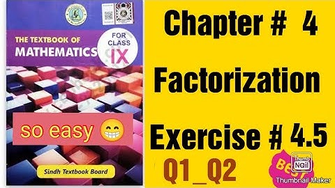 Class 9 | A model textbook of mathematics| Exercise 4.5 | Q1_Q2