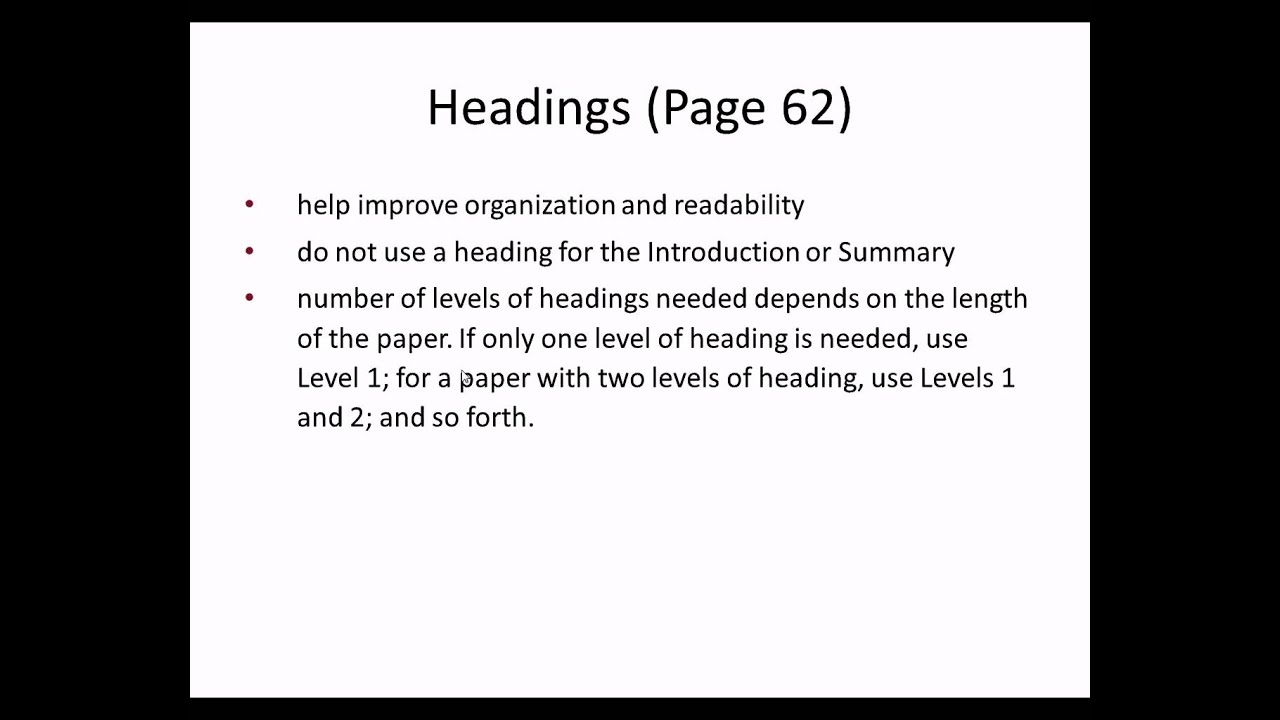 APA 101 - YouTube