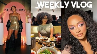 WEEKLY VLOG | I HAD A FULL CIRCLE MOMENT, FRIENDSGIVING W/PRETTYLITTLETHING + MY SISTER&#39;S HERE!!