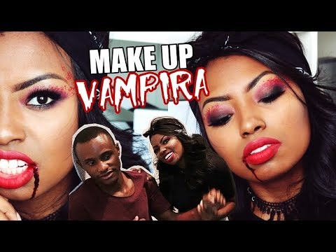 MAQUIAGEM VAMPIRA 🕇 MUITO FÁCIL E SIMPLES, Especial de Halloween