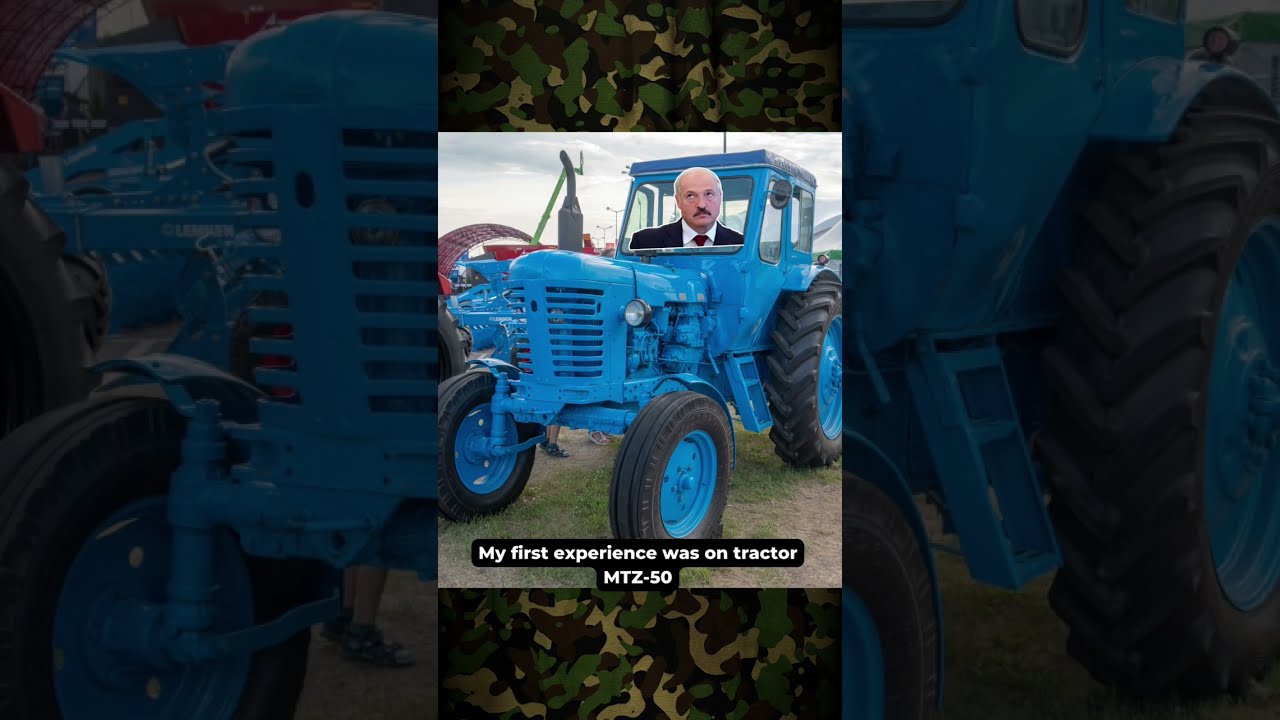 Belarus President driving tractor 280km/h. What a clown. 