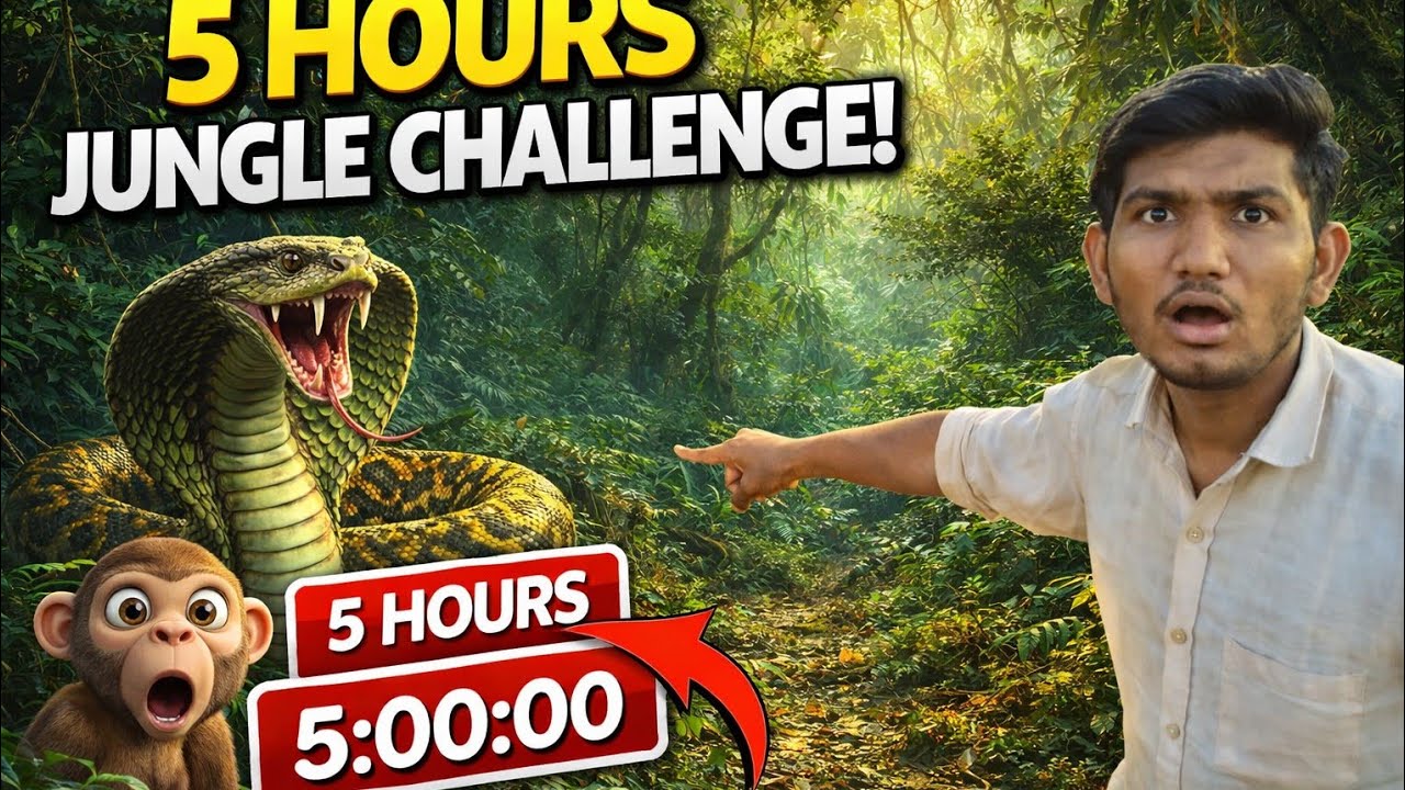 ખતરનાક જંગલમાં ૫ કલાક નો ચેલેન્જ 😰 || જંગલમાં જવું અઘરું પડ્યું ||