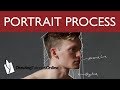 First Lines When Drawing A Portrait - Process Techniques