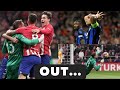 Atletico madrid eliminate inter from the championsleague   dissapointed in our fans mostly