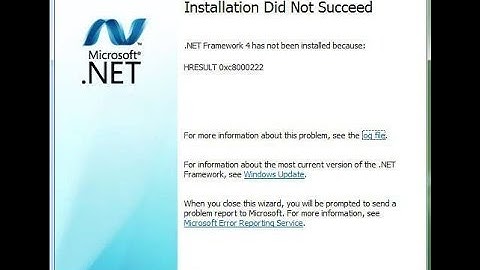 حل مشاكل برنامج net framework وظهور رسالة خطأ عند التسطيب installation did not succeed