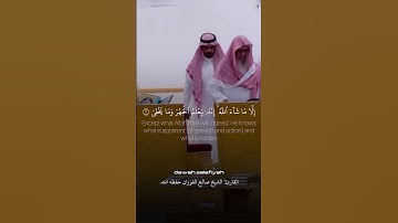سورة الاعلى...| قراءة للعلامة: صالح الفوزان😇🎤