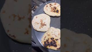 Attempted making pita bread as we were out of it that day.. 😁