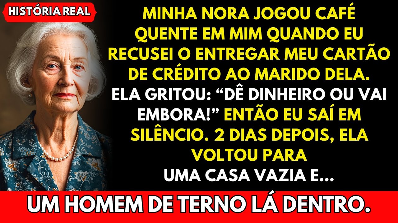 Minha Nora jogou café quente em mim por causa da meu filho — eu me afastei em silêncio...