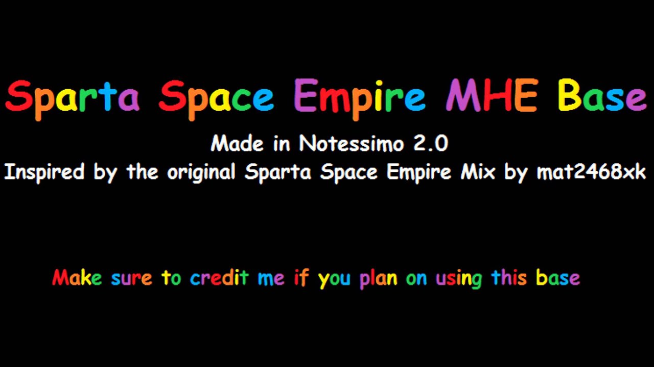 Sparta Space Empire TMR Mix - this base isn't good, but go ahead and use it if you want