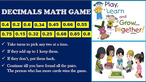 DECIMALS GAME | Game that develops Concentration, Memory, Addition and Matching skills| class 4 to 7