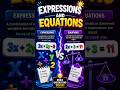 EXPRESSIONS AND EQUATIONS|MATH MASTER|#shorts #viral #maths #mathematics #foryou #youtubeshorts