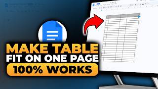 How To Make a Table Fit on One Page in Google Docs (FAST &amp; EASY) | 100% WORKS | NO Yapping!