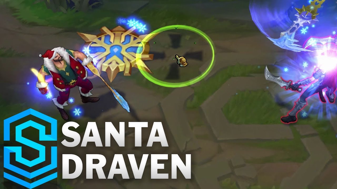 Santa Draven Skin Spotlight Pre Release League Of Legends Youtube