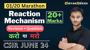 Reaction Mechanism | Marathon 01 |  CSIR June 24 #csirnet #chemicalsciences