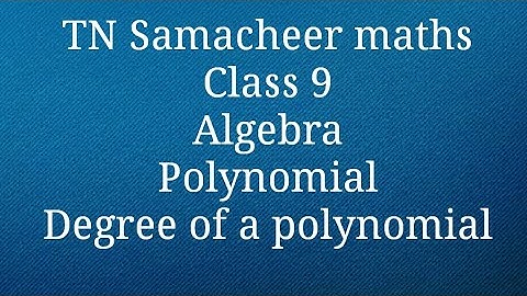 Polynomial/Form of a polynomial/Degree of a Polynomial/ Class 10/Nithyaganesh Maths