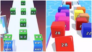 Jelly Jelly Run 2048 vs Marble Run 😍 Satisfying ASMR Gameplay | Ultimate Merge Race! Lvl-15