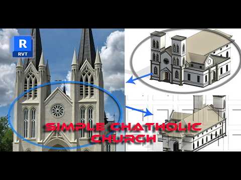 Simple Catholic Church Building |  In Revit   | Model in Place   | Excusion #long