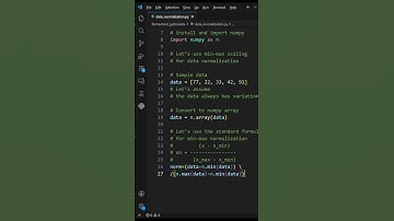How do you normalize data from scratch #python