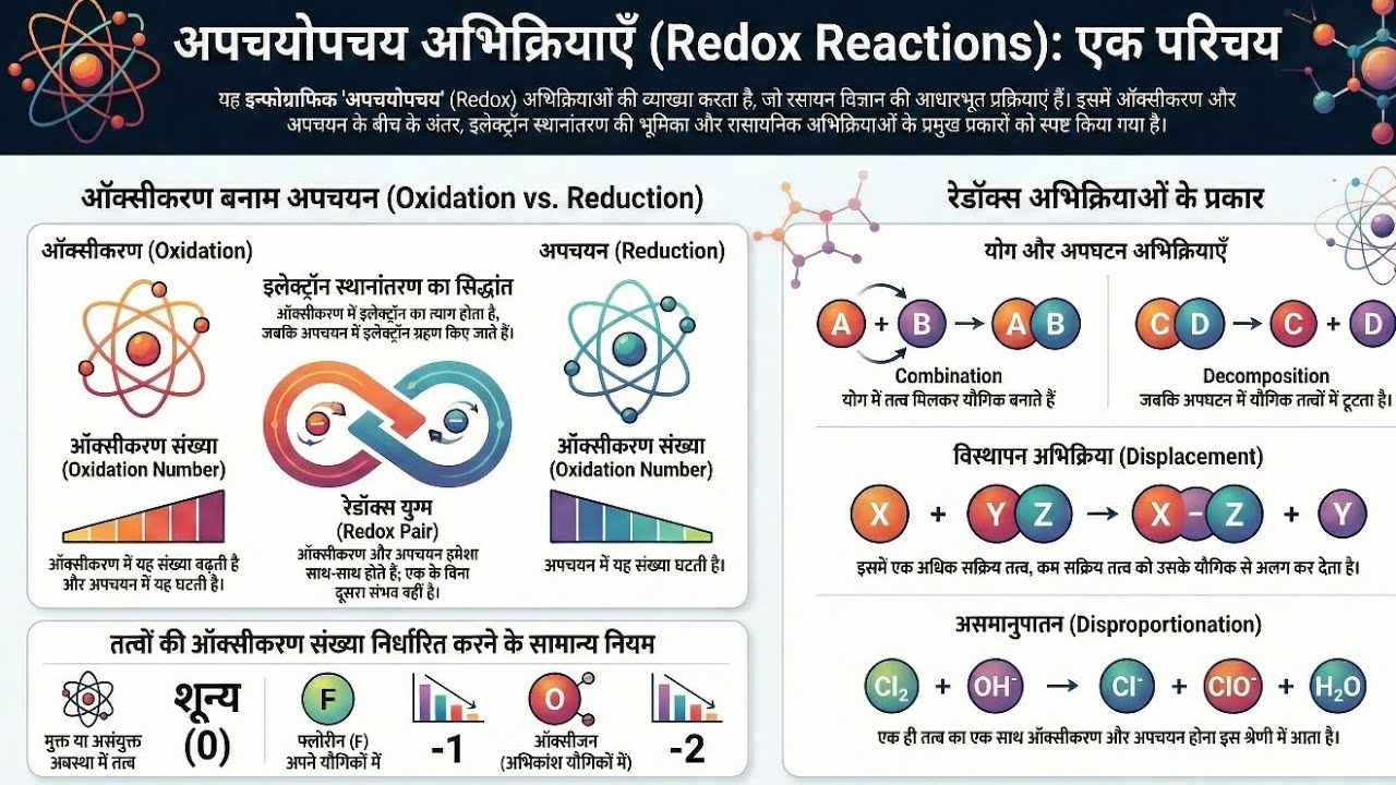 Redox Reactions: Principles & Applications of Electron Transfer #chemistry #class12th #mankitvibes 
