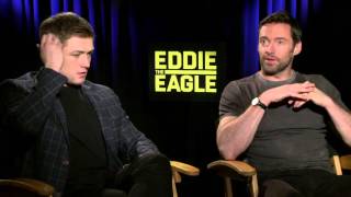 Eddie the Eagle: Hugh Jackman & Taron Egerton Exclusive Interview | ScreenSlam