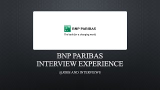 BNP Paribas Interview Experience screenshot 3