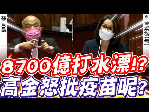 高金素梅掀蔡政府黑幕！8700億打水漂？！疫苗到底跑去哪？質詢蘇貞昌、陳時中現場