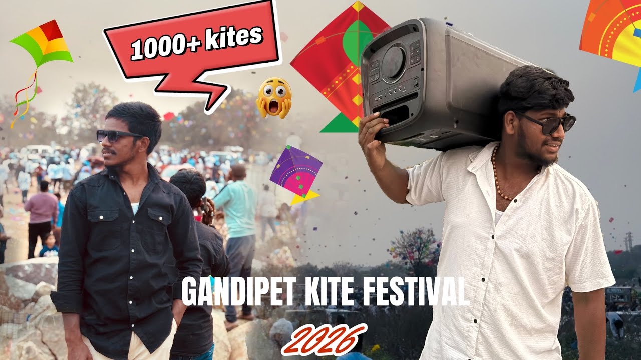 GANDIPET KITE FESTIVAL 2026 🪁 Hyderabad kite festival 2026 #kitefestival #kite 