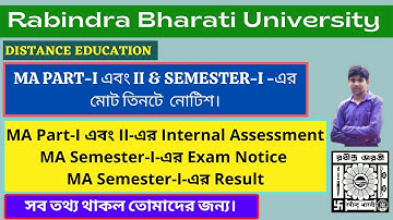 RBU DDE MA Part-I & II and Semester-I Exam and Result News. #rbu dde #helping hand #exam notice