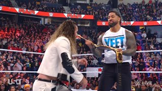 Jey Uso and Seth Rollins attacks Drew McIntyre - WWE RAW 11/27/2023