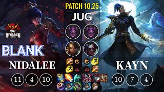 SG Blank Nidalee vs Kayn Jungle - KR Patch 10.25