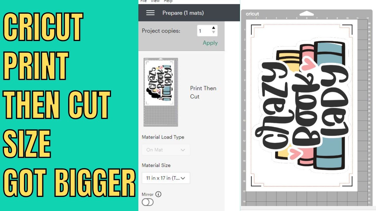 Cricut Print then cut on larger paper Expanded sizes for Print and