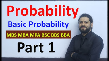 Basic Probability Introduction Part 1 Addition & Multiplication Theorem MBS first Sem. TU Solution