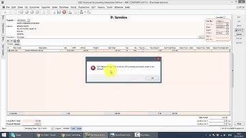 SQL ACCOUNTING SYSTEM GST 066 DELAY OF PURCHASE INVOICE