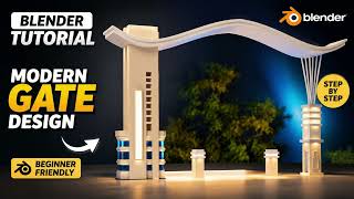 Blender Modern Gate Tutorial | Easy Step-by-Step 3D Modeling