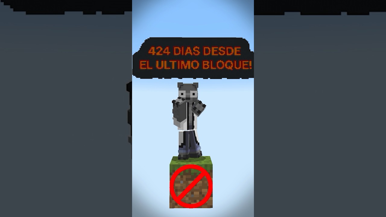 424 d&iacute;as sin un BLOQUE NUEVO en Minecraft Survival