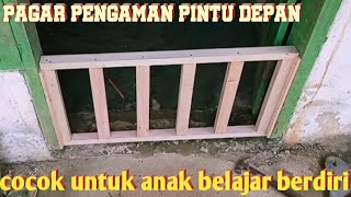 Make a fence on the door of the house so that children don't go out