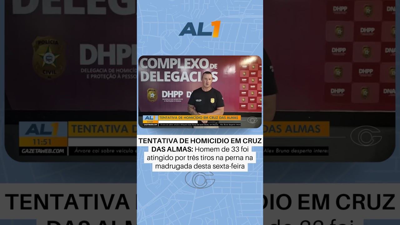 Homem é atingido por três tiros em tentativa de homicídio no bairro Cruz das Almas em Maceió