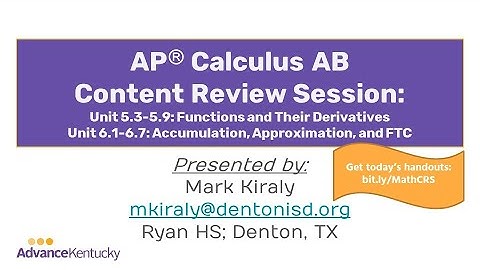 AP Calculus AB Content Review Session #3