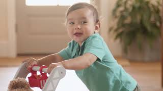 Wooden Fire Truck Walker and Push Toy for Future Firefighters