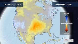 Monthly temperature forecast for the USA 8/4/2026