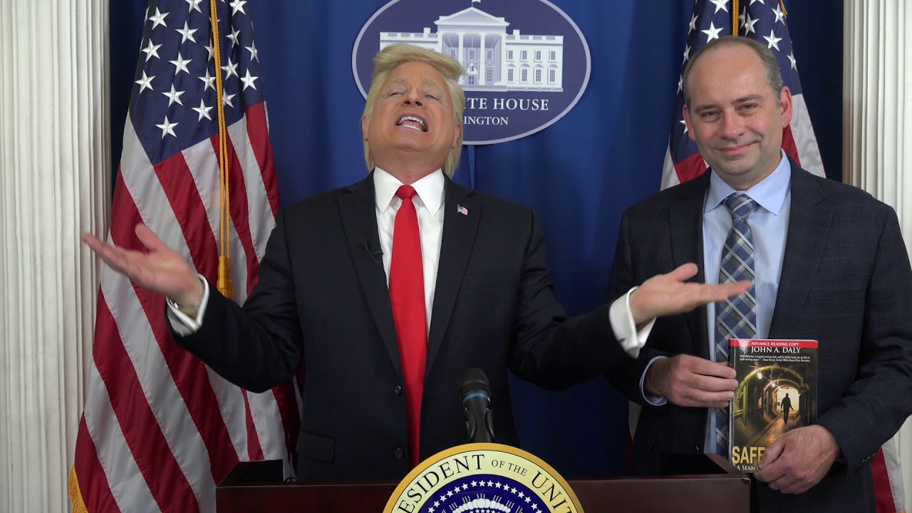 "President Trump" hosts author John A. Daly at the White House