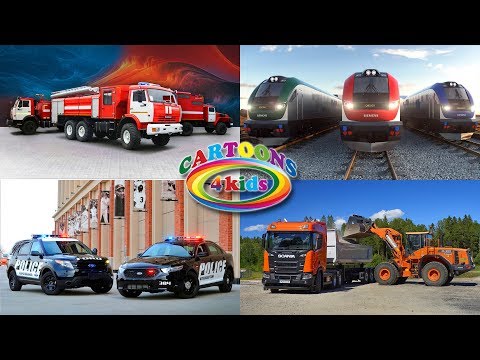 Машинки - изучаем транспорт и цвета, строительную технику / Развивающее видео для детей