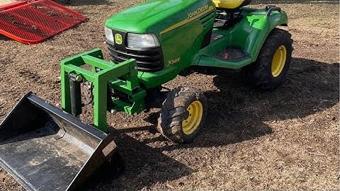 Homemade bucket loader tutorial for the x585 & x748 garden tractor John Deere