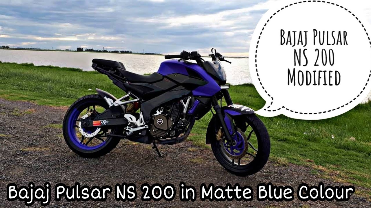 Bajaj Pulsar Ns 0 Modified Pulsar Ns 0 In Matt Blue Colour Youtube
