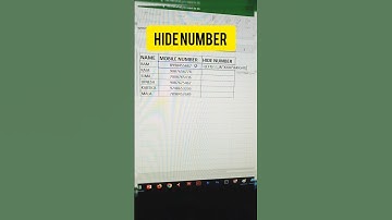 excel number hide tricks #shorts #youtubeshorts #youtube #shortvideo #viral