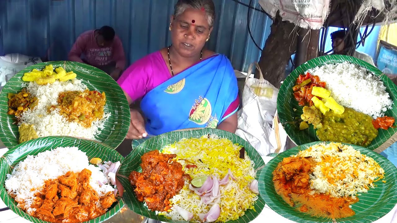 Hardworking Women Selling Cheapest Meals Hyderabad | Delicious Roadside Meals | Indian street food | Street Food Catalog