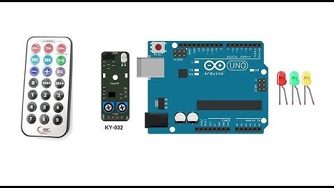Allumer #leds   par #télécommande  en utilisant le #capteur  infrarouge KY-032 et l