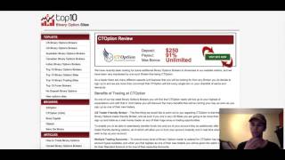 CToption Review -  The Truth About CT Option Binary Options Trading System